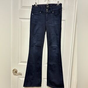 Paige Hidden Bills Boot Cut Jeans. size 28